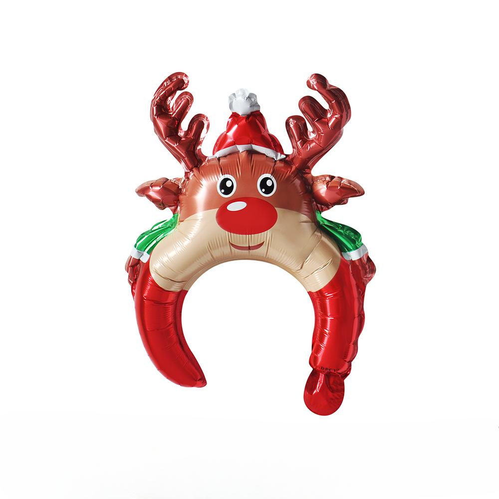 5pcs Christmas Hair Clasp Balloons Christmas Headdress Balloons Santa Claus Christmas Decorations Christmas Party Decorations