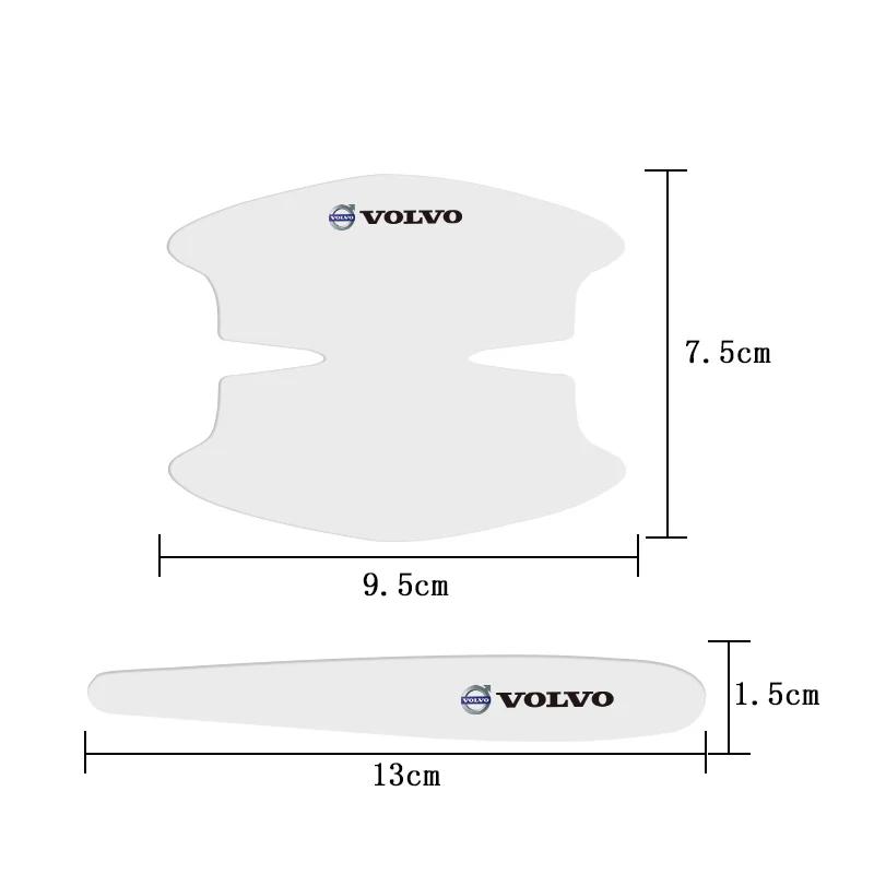8Pcs Transparent Car Door Handle Bowl Sticker Decal Decals For Volvo V70 V60 V50 S40 S80 XC60 S90 XC90 S60 XC40 C40 S60 V90 EX90