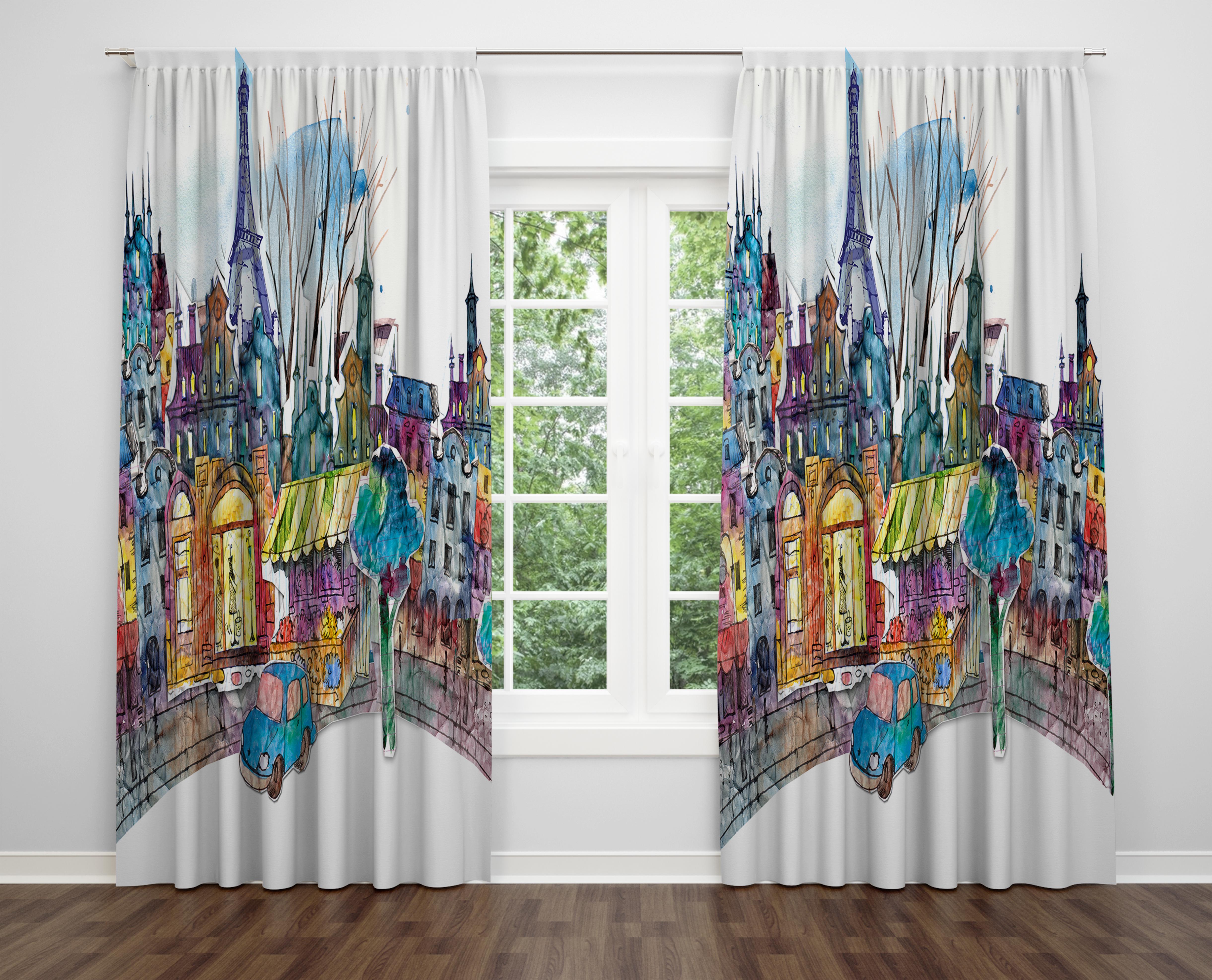 

Декоративний дизайн, високоякісна бавовняна тканина, ви можете вибрати одну або подвійну фіранку з крила 1 piece різнокольоровий