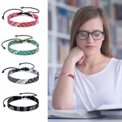 Hand Woven Bracelet Collection Elegant Arabian Pattern Braided Bracelet Wrist Chain Charm for Style Enthusiasts