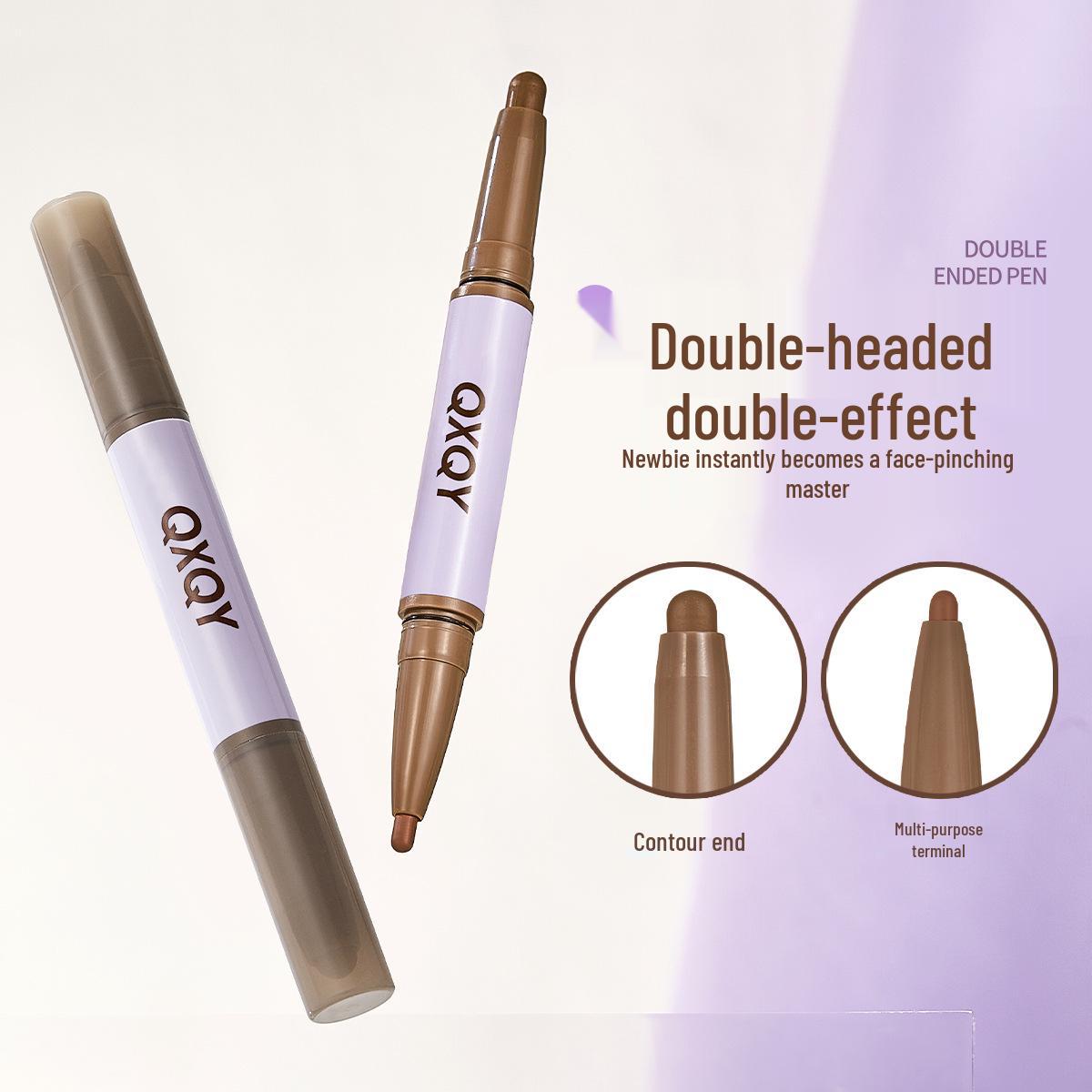 

QXQY Double-Ended 3D Contour Stick: Long-Lasting, Smudge-Proof, Natural Highlight & Nose Shadow. 1.25g + 410mg