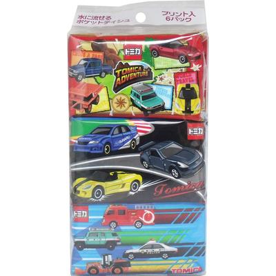 Tomica Flushable Printed Tissues, 16 Sheets (8 Pairs) X 6 Packs