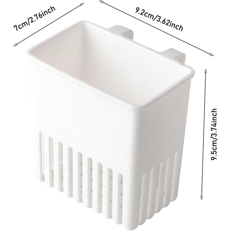 Compact Silverware Drying Rack with Cup Holder -Utensil Drainer Basket for Forks,Spoons,Knives,Chopsticks,Sink Organizer&Storage