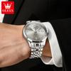 OLEVS Men's Watches Casual Business Fine Steel Top Brand Original Automatic Mechanical Watch for Man Waterproof Luminous Date