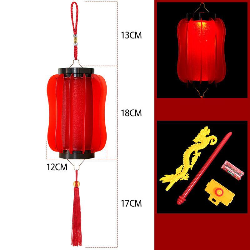 Horse Year New Year Lantern Chinese Style Red Handheld Lantern Tassel Cloth Lantern Hanging Ornament Festival Celebration