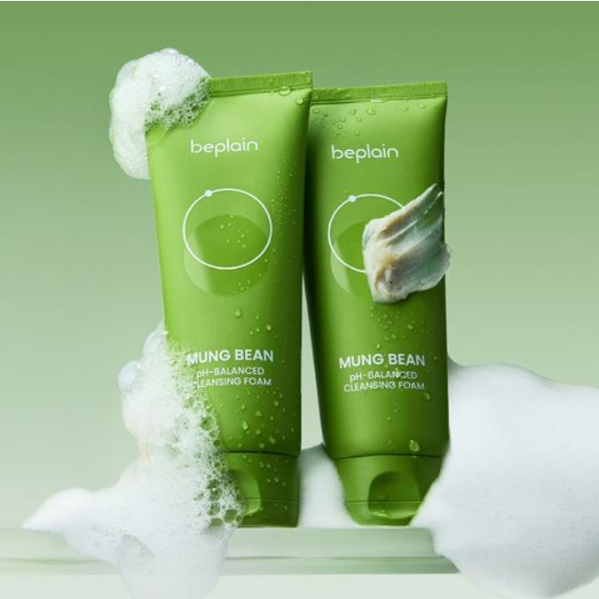 Beplain Mung Bean Mild Acidic Cleansing Foam 80ml – Gentle & Hydrating