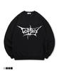 TOPBOY [Non-Fleece Or Fleece] Crack Logo Print Sweatshirt (Type C)