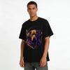 Cool Golden Retriever With Headphones Graphic Casual T-Shirt Pure Cotton T-shirt