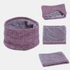 Unisex Double-Layer Fleece Neck Gaiter: Extra Thick, Warm, Solid Color Knitted Scarf for Autumn/Winter