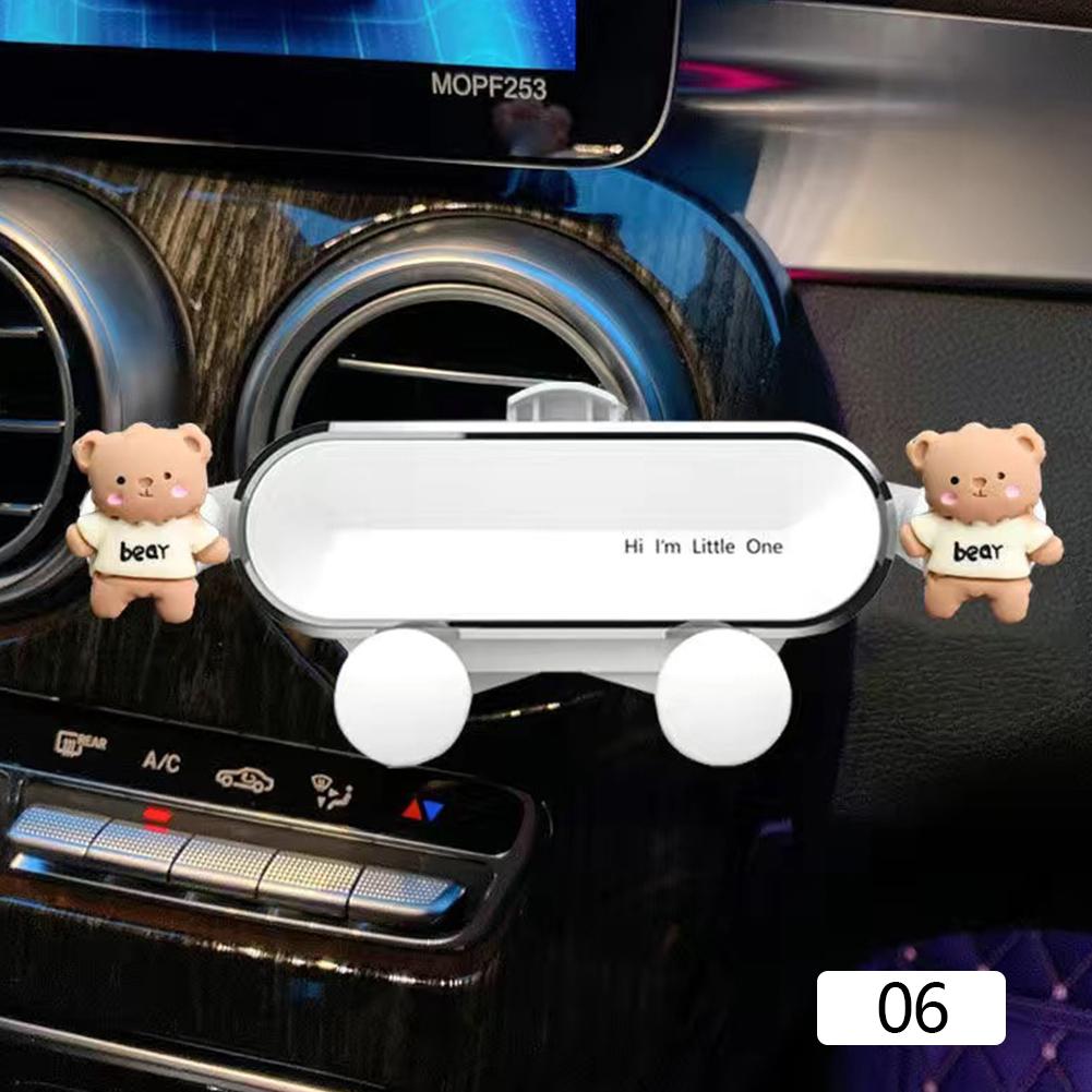 Car Mobile Phone Bracket Car Creative Cartoon Car Air Outlet Mobile Phone Navigation Fixed Support Bracket Car Accessories