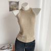 Women's Summer Cable Knit Halter Top Sleeveless Slim Fit Tank Top