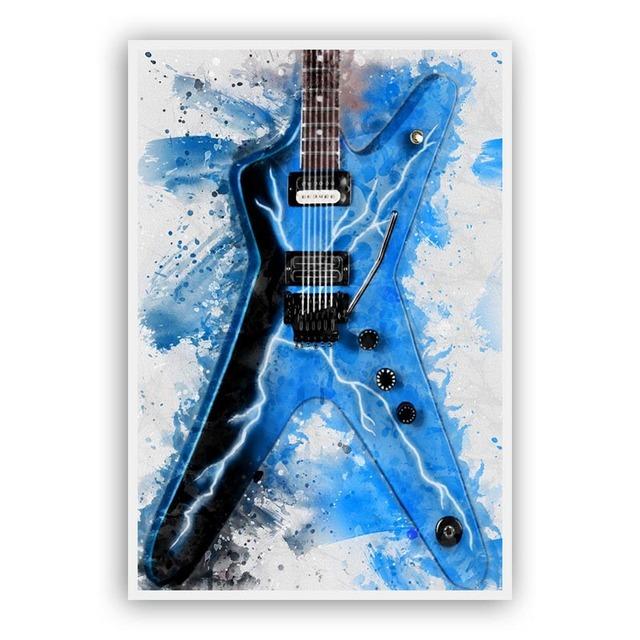 

Современные абстрактные граффити, различные гитарные постеры и принты, холст, картины, настенные художественные картинки для декора гостиной (Без рамки) 21x30cm No Framed