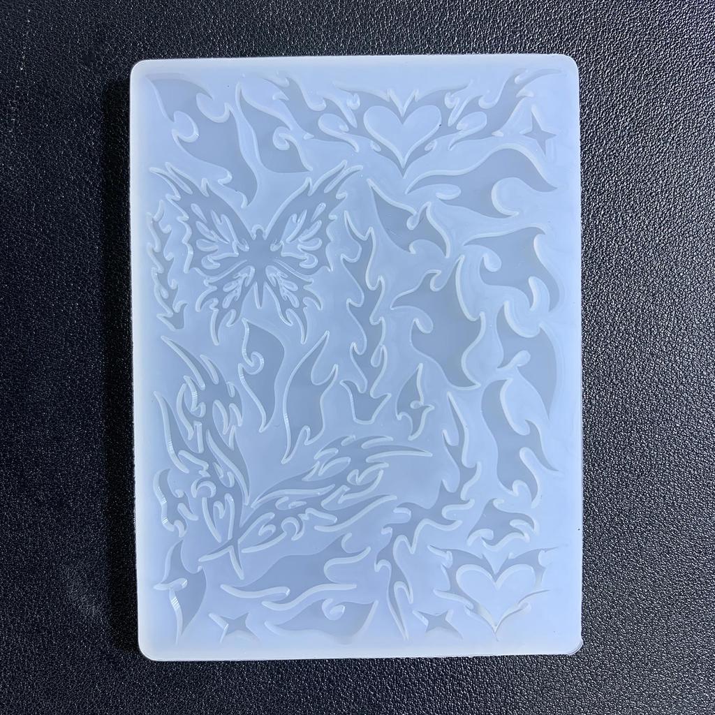 Butterfly Loves Flame Quicksand Silicone Mold Epoxy Resin Mold Pendant Photo Frame Edge Decoration Diy Craft Making