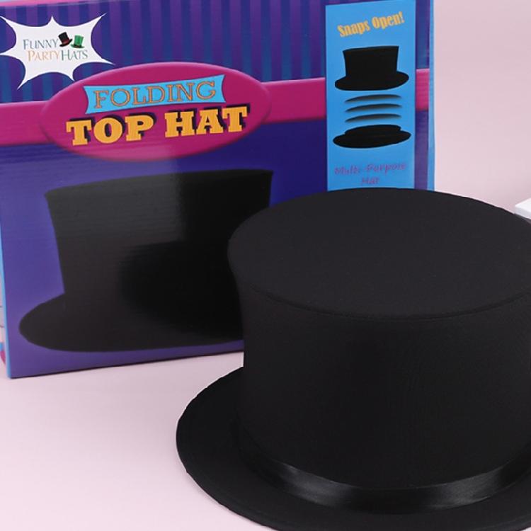 Cosplay Fedoras Cap Flat Top Hat Adult Unisex Magician Hat Masquerade Balls Cap