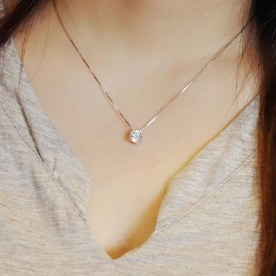 [S] Collar de Moda Hana Cúbica de Cadena Brillante_Ih