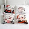 Kazuha Cat GGenshin IImpact Decorative Square Pillow Cover Soft Comfortable Pillow Case Sofa Bed Home Decoration