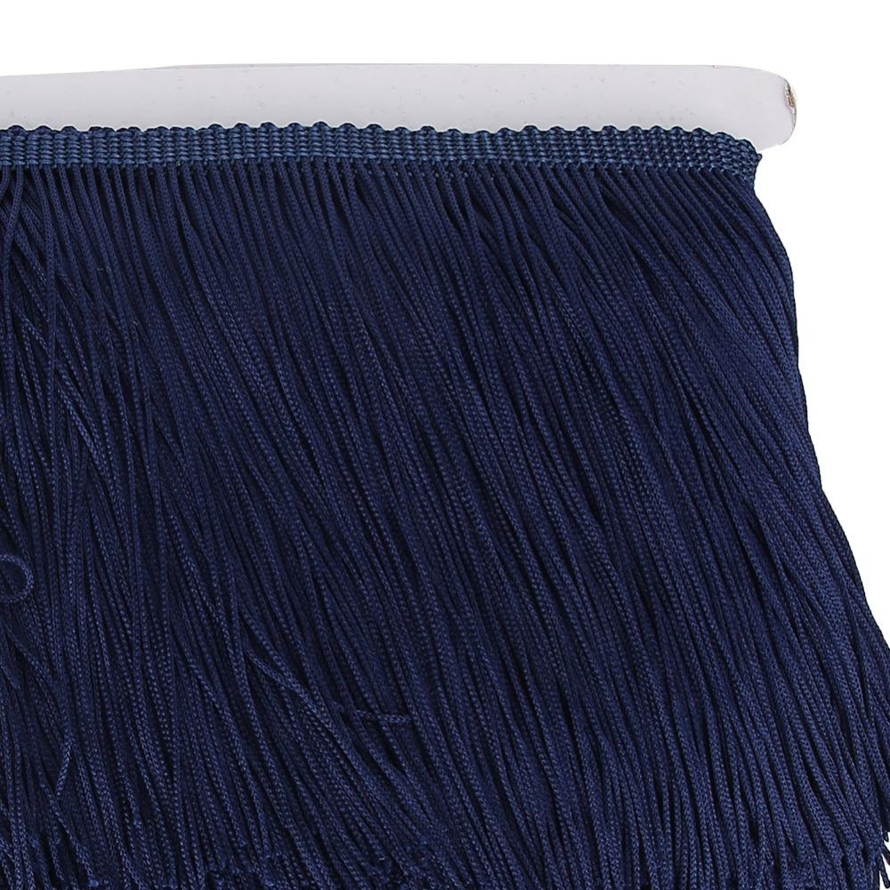 1pcs 10 Yards Long Fringe Tassel Trim 6inch Wide Stage Clothing Polyester Lace Trim Sewing Supplies темно-синий