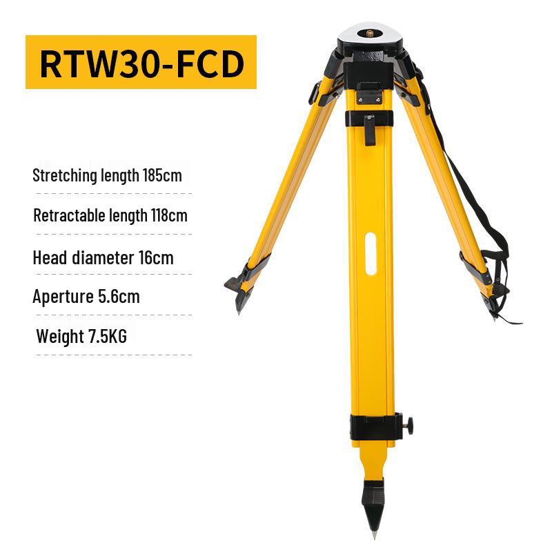 Reinforced Wooden Aluminum Tripod: Anti-Fall Solid Wood Theodolite Stand