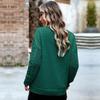 Loose Knitted Sweater Women Long Sleeve O Neck Autumn Winter Solid Color Tops