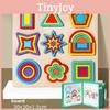 Geometric Shape Puzzle Board For Kids Early Learning Wooden Toy Educational
