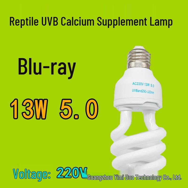 Reptile & Bird UVB Bulb Calcium Lamp for Tortoises, Bearded Dragons, and Lizards