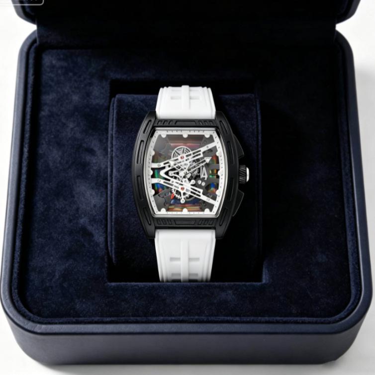 Geneva Men's Steel Band Fashion Calendar Wristwatch - Bestseller Personalized Business Set