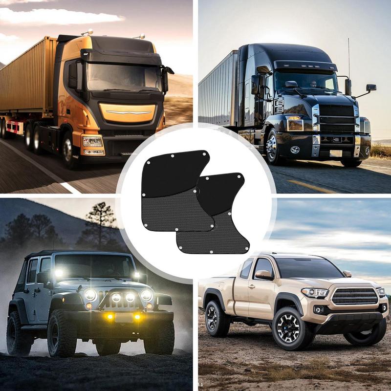 Semi Truck Sun Shade 2X Semi UV Shield Car Window Sunshade Cover Adjusted Foldable Insulated Anti UV Removable Rear Cover