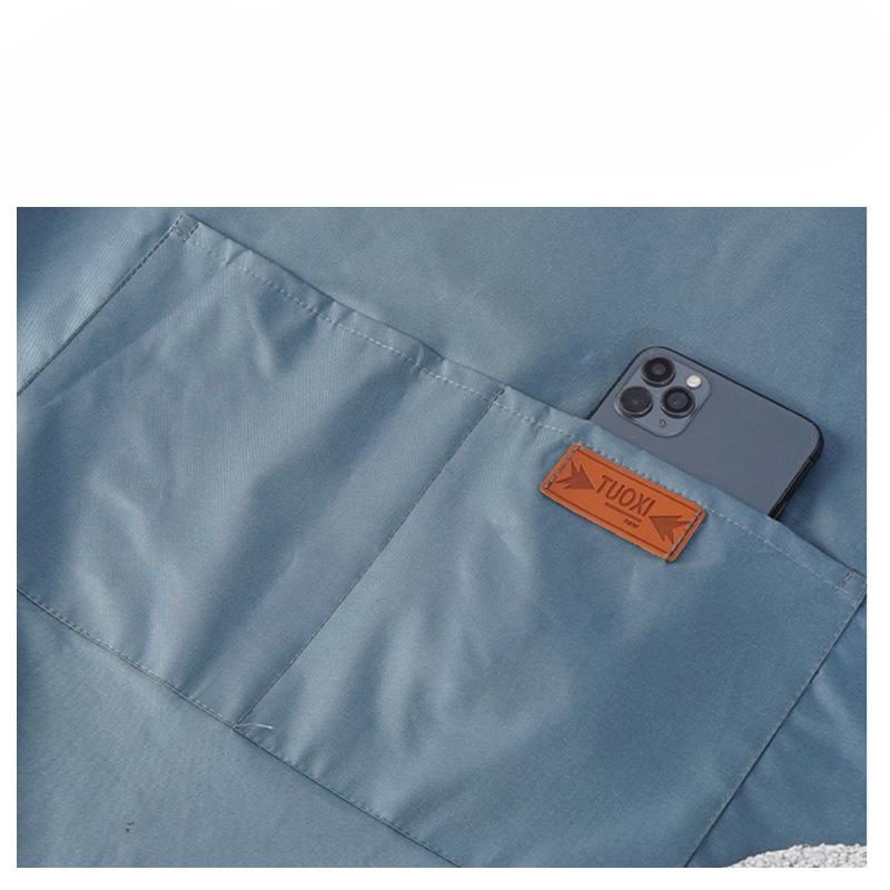 Internet Celebrity Long-Sleeved Apron Household Kitchen Waterproof And Oil-Proof Smock Adult Cartoon Print Cooking Apron