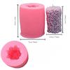 Rose Pillar Candle Mold Handmade Valentine's Day Wedding Home Decoration 3D Flower Love Candle DIY Aromatherapy Candle Soap Mold
