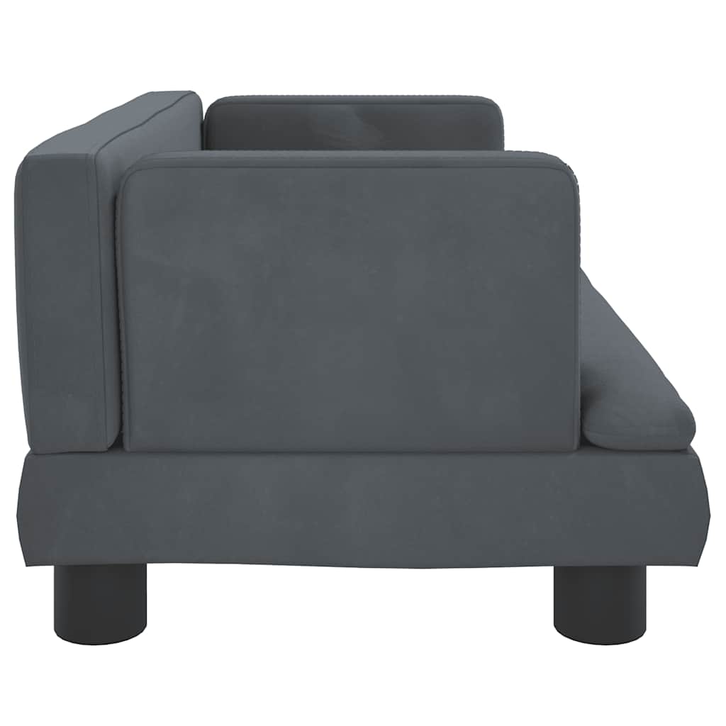 Dog Bed Dark Gray 60x40x30 cm Velvet