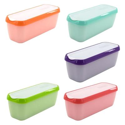 Bac de Rangement pour Crème Glacée Rectangulaire Réutilisable Boîte Conteneur Moule avec Couvercle Rangement Réfrigérateur Cuisine Maison