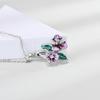 Joom Enamel Necklace Flower Epoxy Pendant Ring Earrings Wedding Suit Women