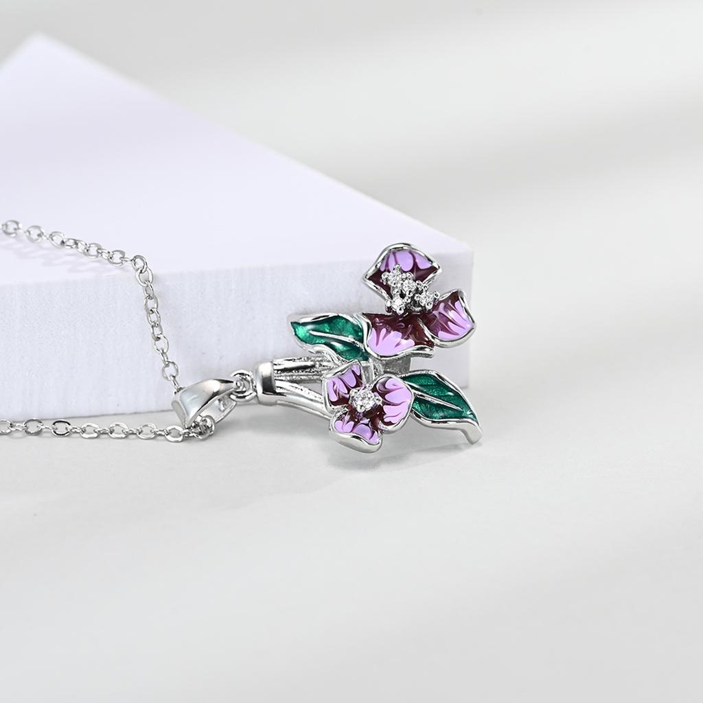 Joom Enamel Necklace Flower Epoxy Pendant Ring Earrings Wedding Suit Women