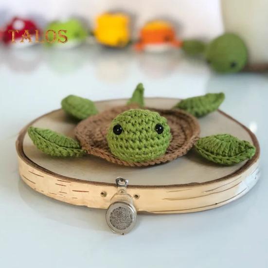 Knitted Turtle Coaster Adorable Crochet Cup Mats Heat-Resistant Absorbent Table Placemats Non-Slip Sheep Drink Coasters for Kitchen Office