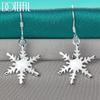Snowflake Earrings Silver Fashion Jewelry