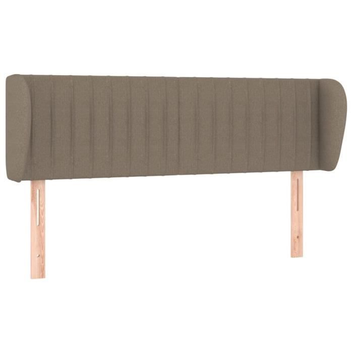 VidaXL Tête de lit avec oreilles Taupe 147x23x78-88 cm Tissu3117384