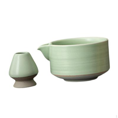 2-teiliges Matcha-Schalen-Set für Teeliebhaber, inklusive handgefertigter Utensilien