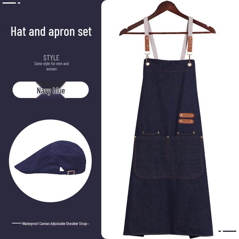 Catering Canvas Waterproof Apron with Hat