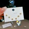 925 Silber Nadel Ohrring Set - Goldene Schleife und Persönlichkeitsdesigns, Drei Paare