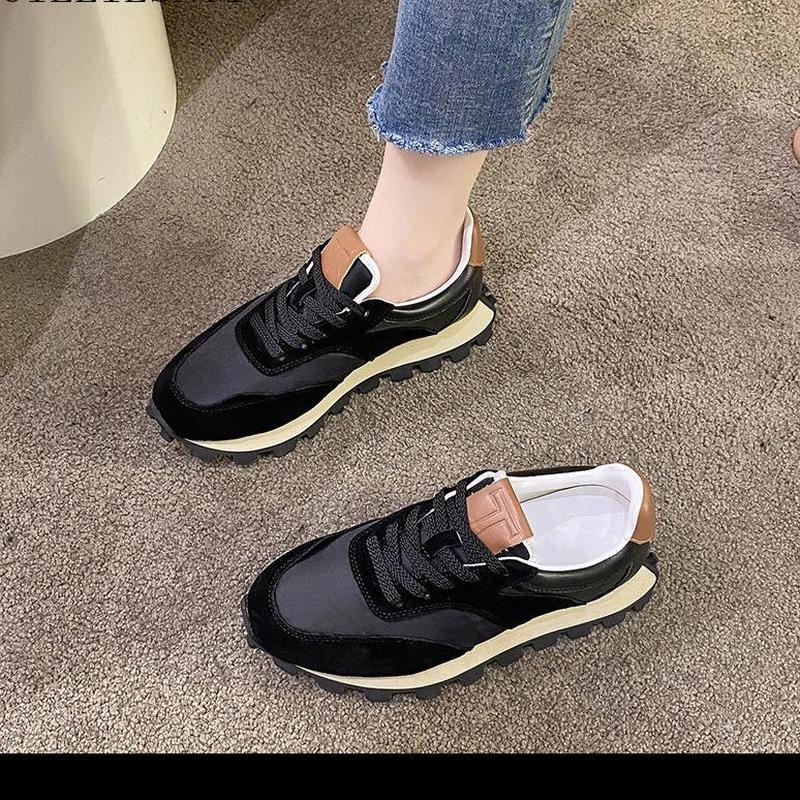 Femei Adidași Dad Chunky Antiderapanți Femei Pantofi Sport Platformă Negru Exterior Mers Tenis Pantofi Vulcanizați Femei Iarnă