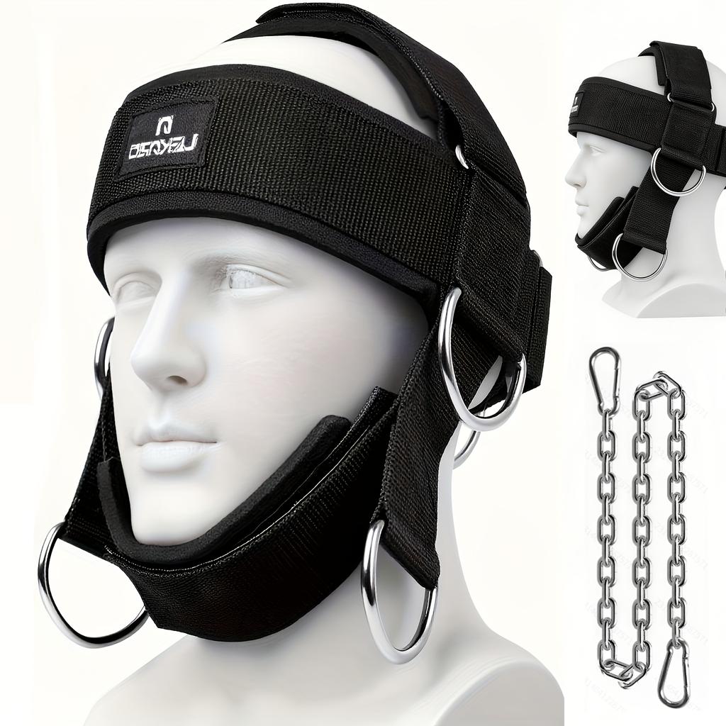 Professional Weighted Headband for Neck Training, Adjustable Head Harness with 2 Carabiners To Enhance Neck and Core Strength