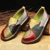 Mieszany Kolor Damskie Mokasyny Retro Damskie Płaskie Buty Miękkie Damskie Wsuwane Patchwork Damskie Mokasyny Duży Rozmiar 43 Rasteiras Femininas