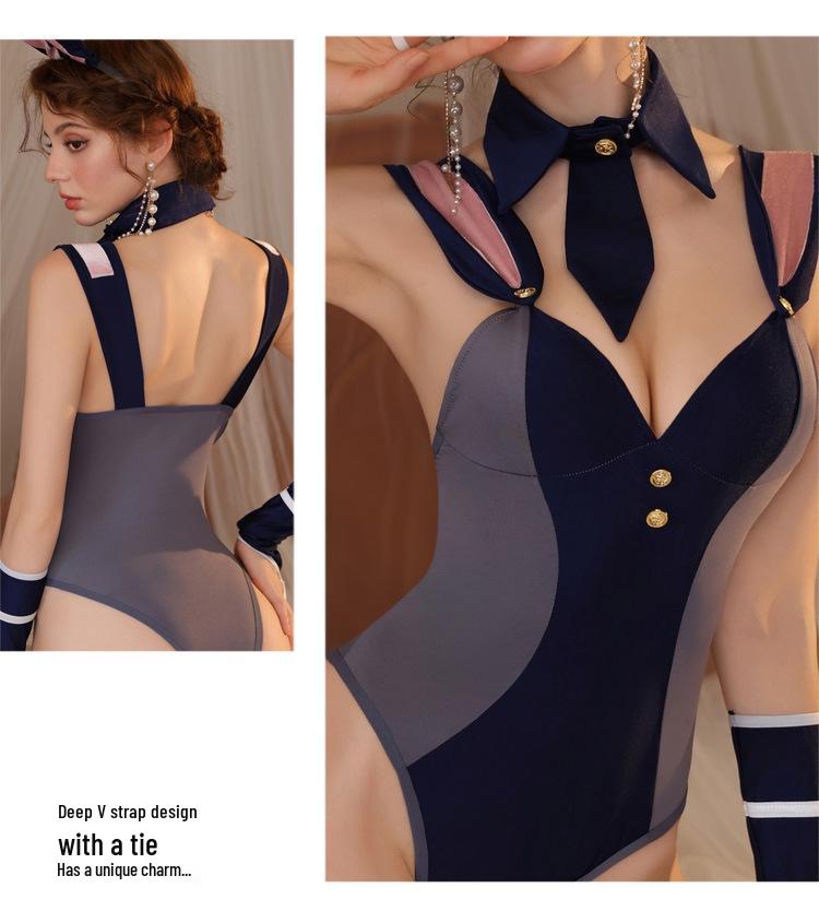 Bunny Girl Role-Playing Lingerie Set: Sexy Patrol Uniform for Nightclub & Streamer Performances