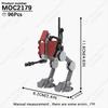 MOOXI Star Wars Mech Veicolo Cannone Carro Armato Armi Nave da Trasporto Soldati Modello Mattoncini Fai da Te Blocchi da Costruzione Assemblati Giocattolo per Bambini