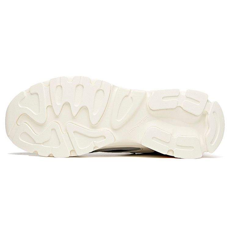 Anta Fashion Outdoor Shock Absorbing Non-Slip Wear-Resistant Breathable Low-Top Dad Shoes Men Sneaker Blue Gray White 112038899-3