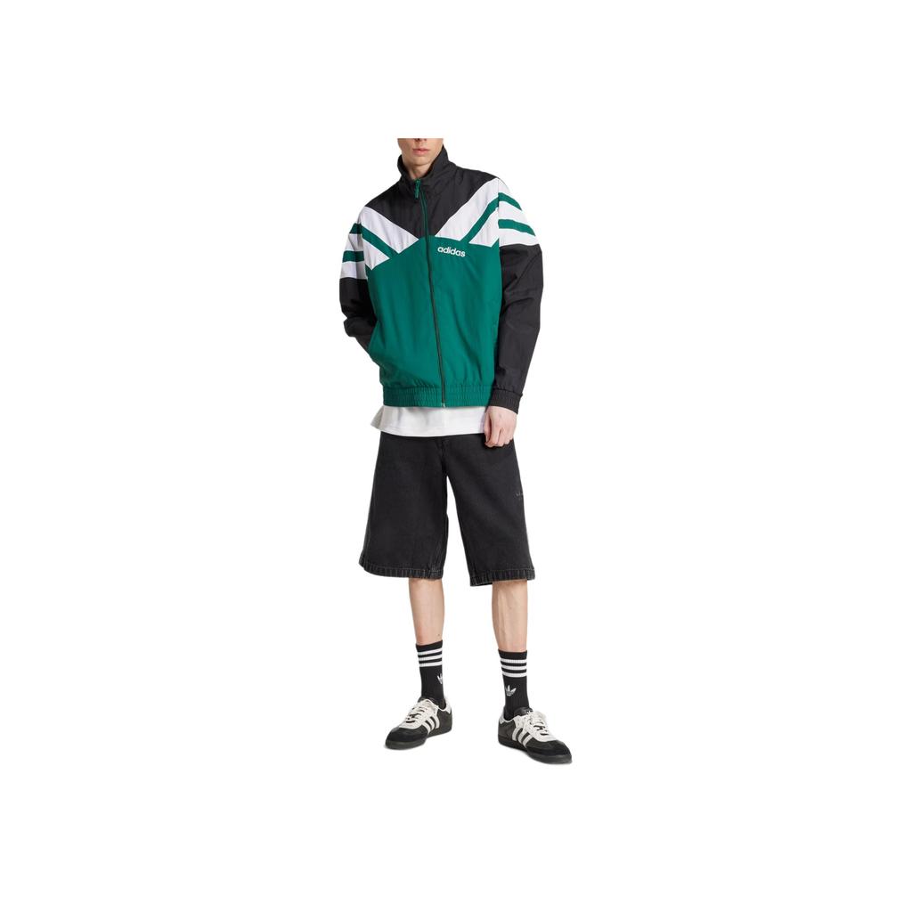 Adidas Originals Loose Fit Zip Long Sleeve Jacket Men Jacket Green JX3053