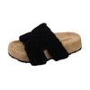 Retro One-pedal Fluffy Slippers Women's Autumn and Winter New Outer Slippers Fashion with Skirt One-word Drag