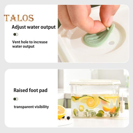 Drink Dispenser with Spigot 3.5L Cold Water Pitcher Beverage Liquid Drink Container for Fridge Lemonade Stand Juice Jug