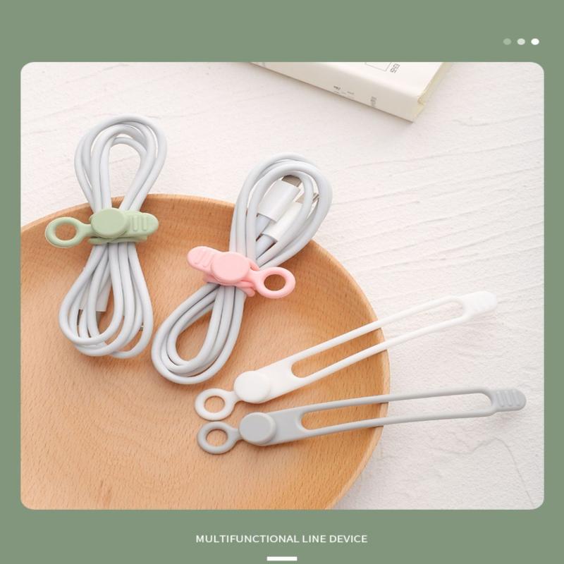 Silicone Cable Ties,Cord Organizer,Cable Straps,Reusable Cord Ties,Travel Cable Organizer ,Cute Elastic Tie, Wire Ties