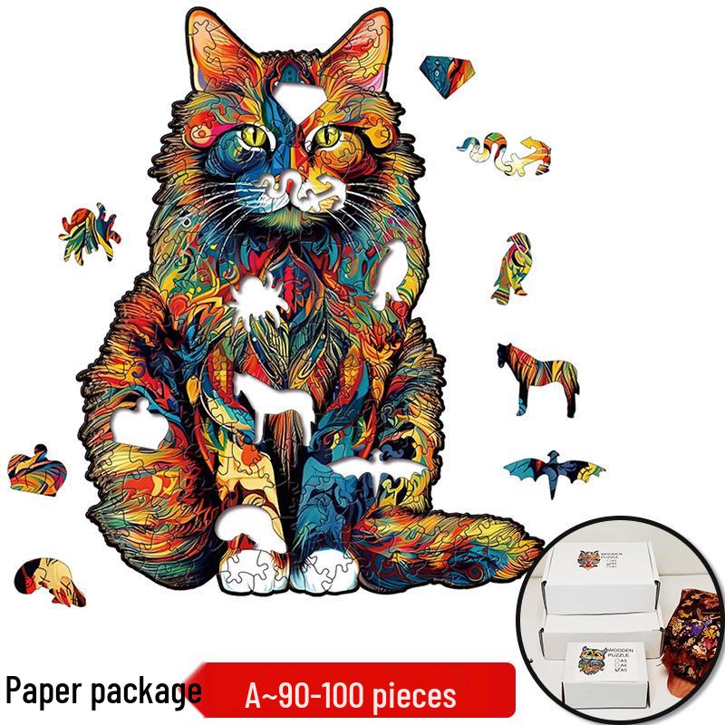 Irregular Animal Dog Penguin Wooden Puzzle in Stock